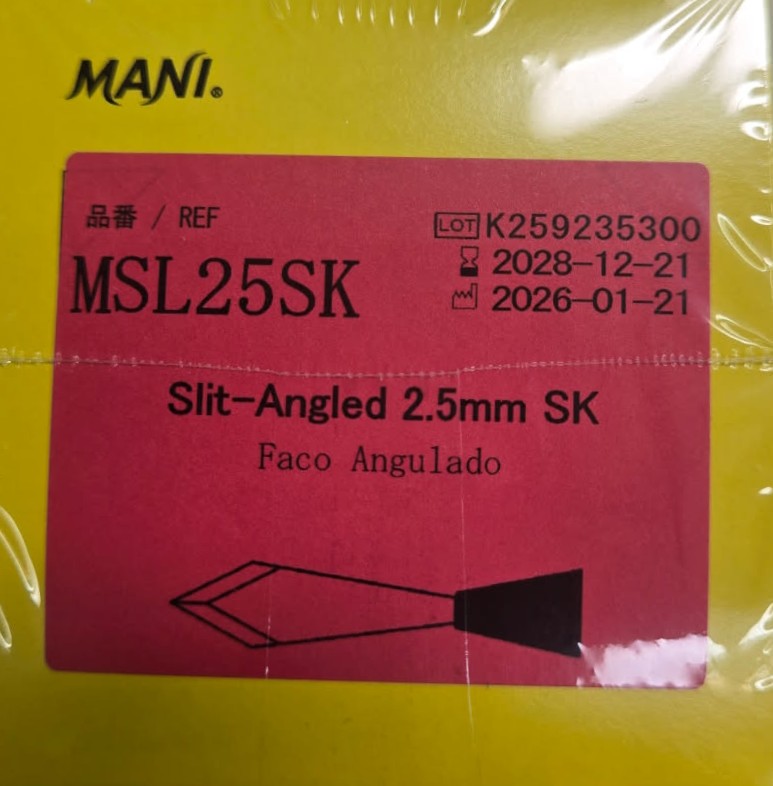 MANI Slit Angled Knife 2.5mm (Safety)