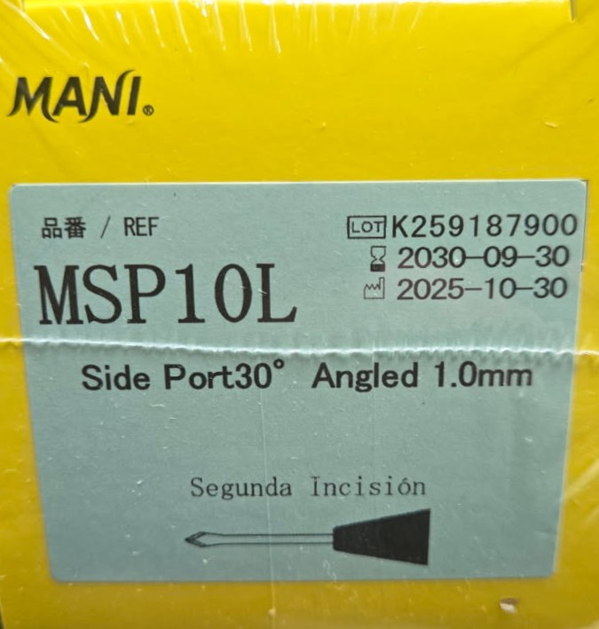 MANI Side Port 1.0mm Angled 30° Knife