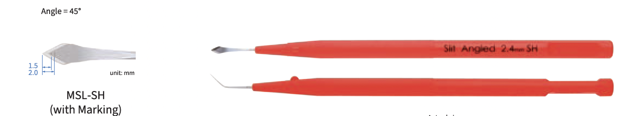 MANI Slit Angled Knife 2.2mm (Short-Head) - Image 2